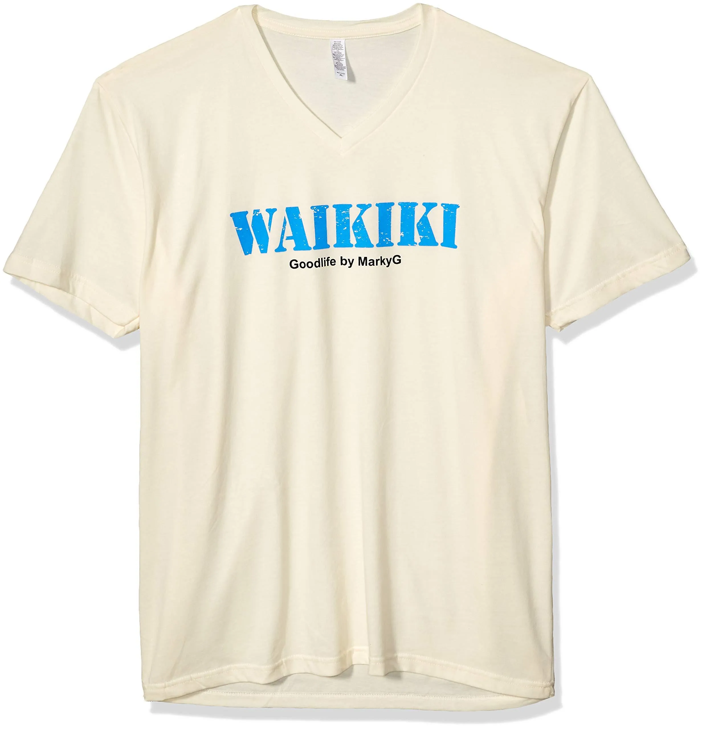Marky G Apparel Men's Nice Graphic Premium Printed Fitted Sueded Short Sleeve V-Neck T-Shirt